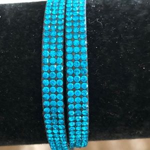 Turquoise Crystal Wrap Bracelet